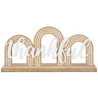 Skulptur Carina - Naturfarben/Weiß, Design, Holz/Metall (40/10/19cm) - James Wood