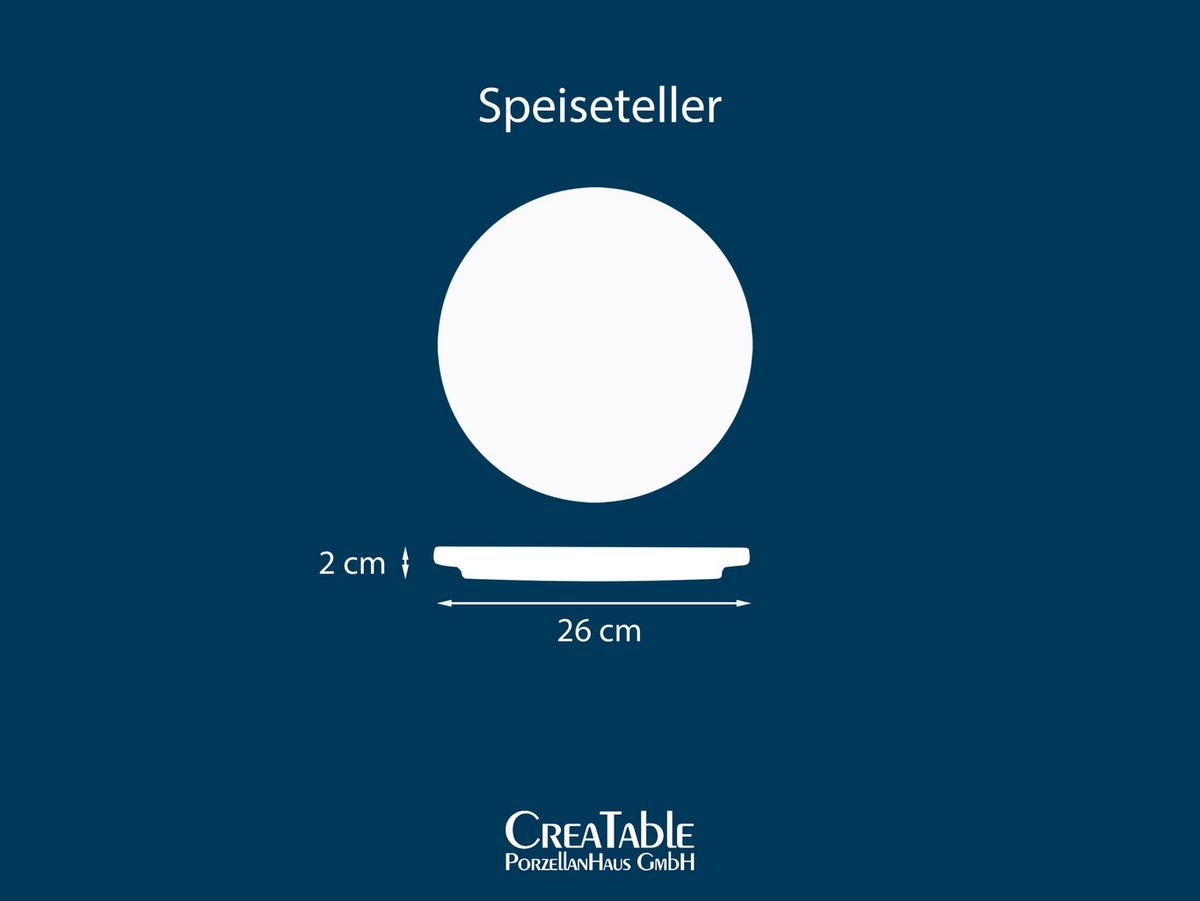 Speisetellerset Futuro Schwarz L: 28,5 cm - Schwarz, Basics, Keramik (26/26/2cm) - Creatable