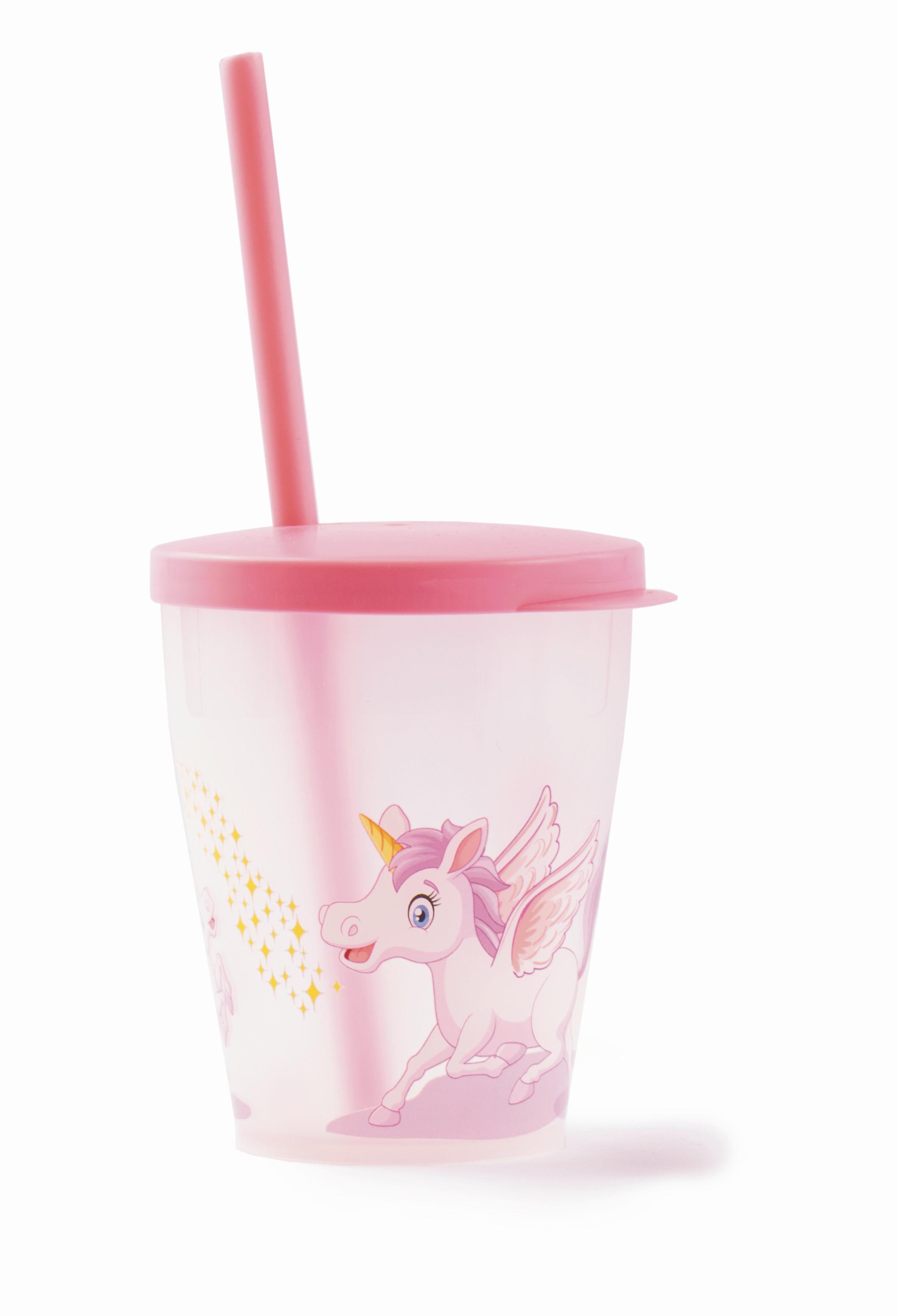 Pohárik na pitie KIDS - svetloružová, Konventionell, plast (8,3/10,4cm) - Mömax