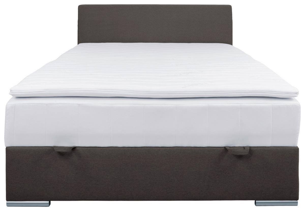 Polsterbett Cosi 140 - Chromfarben/Anthrazit, KONVENTIONELL, Holz/Textil (140/200cm)