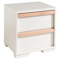 Nachtkästchen London B: 48,1 cm Weiß - Weiß, MODERN, Holzwerkstoff (48,1/48,8/40cm) - Vipack