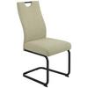 Schwingstuhl Finni Webstoff Beige Federkern - Beige, KONVENTIONELL, Textil/Metall (44/98/60cm)