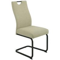 Schwingstuhl Finni Webstoff Beige Federkern - Beige, KONVENTIONELL, Textil/Metall (44/98/60cm)
