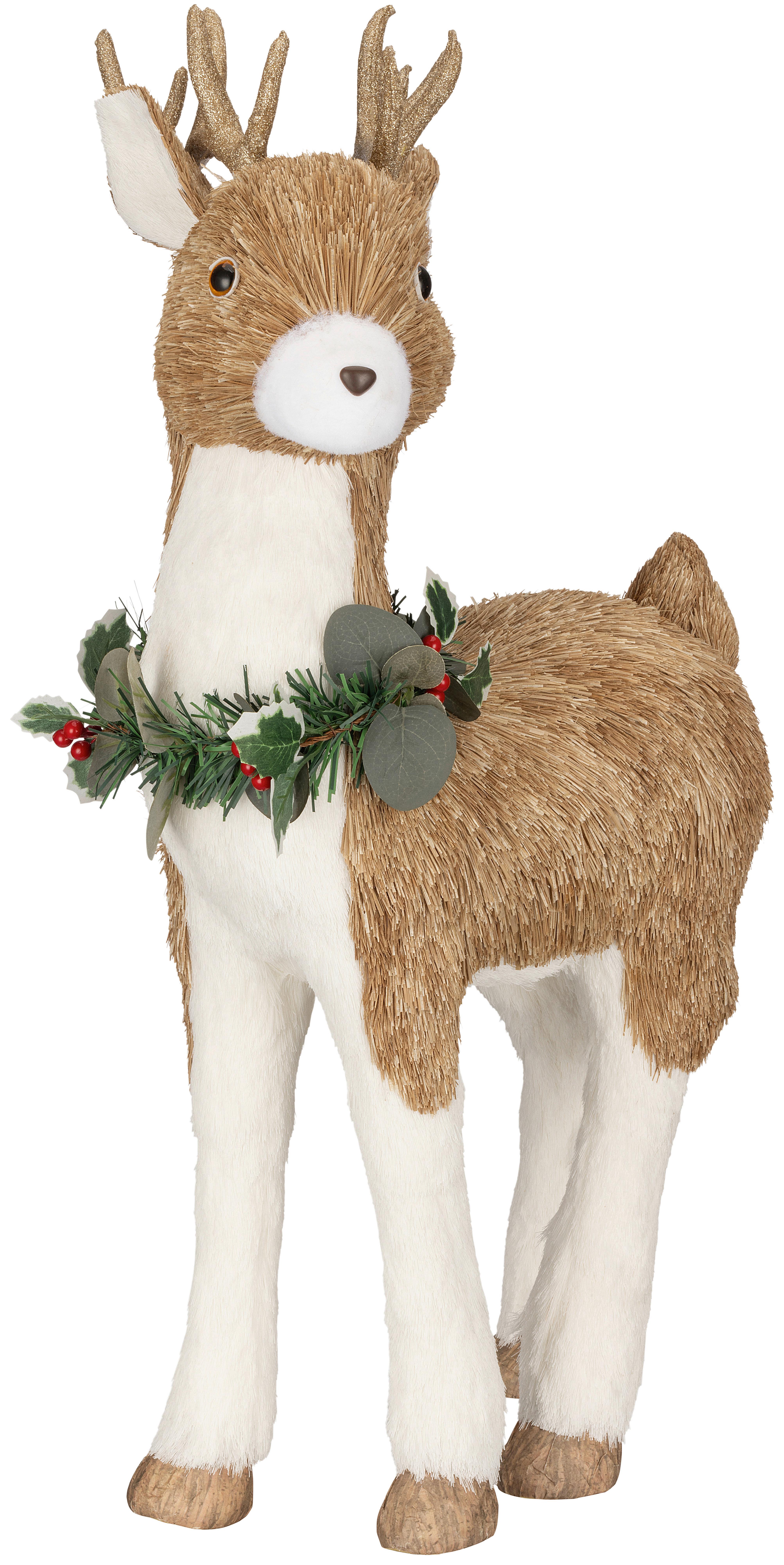 Dekorentier Felix - Beige/Braun, KONVENTIONELL, Kunststoff (35/32/65cm) - Luca Bessoni