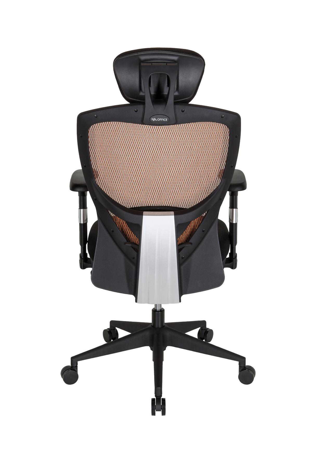 Bürostuhl Venus Base Orange/schwarz Bis 120 Kg - Schwarz/Orange, Basics, Kunststoff/Textil (66/117/65cm) - MID.YOU