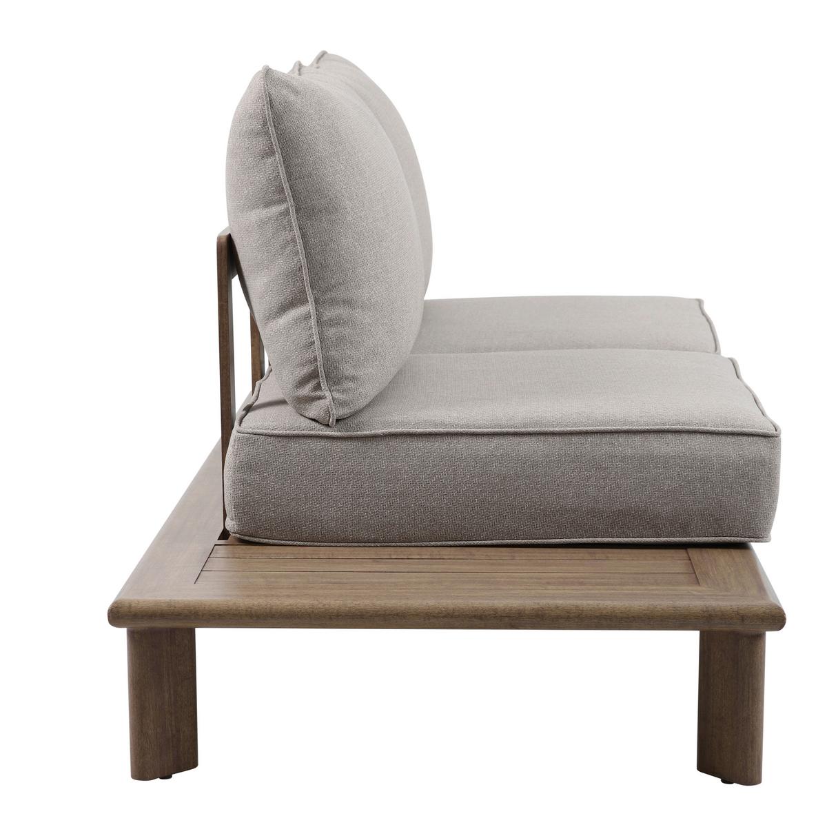 Dining-Loungeset Avery Beige - Eichefarben/Braun, Basics, Metall (290/290/68cm) - Ambia Garden