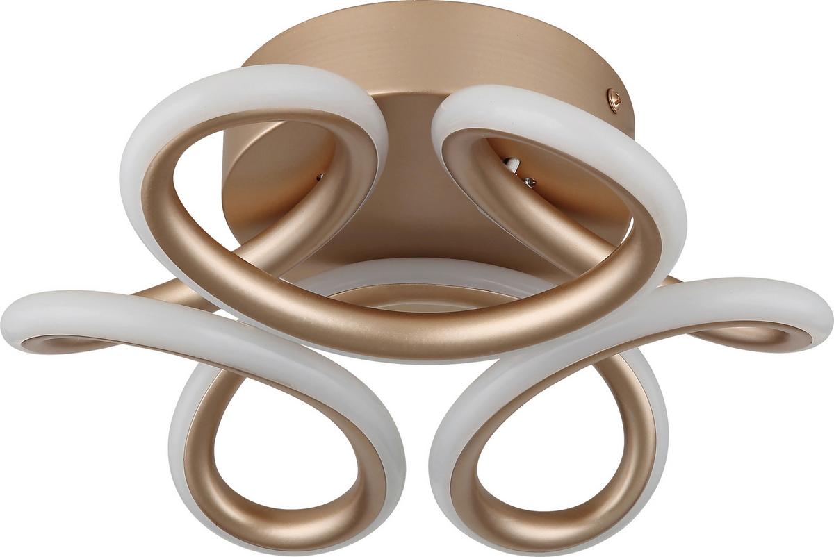 Led-deckenleuchte Christian - Champagner/Opal, Basics, Kunststoff/Metall (77,5/58,5/17,5cm)