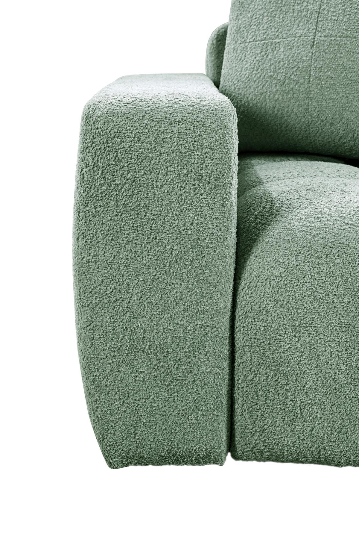 Schlafsofa Cloud Mint B: 250 Cm - Schwarz/Mintgrün, Basics, Textil (250/86/140cm) - Livetastic