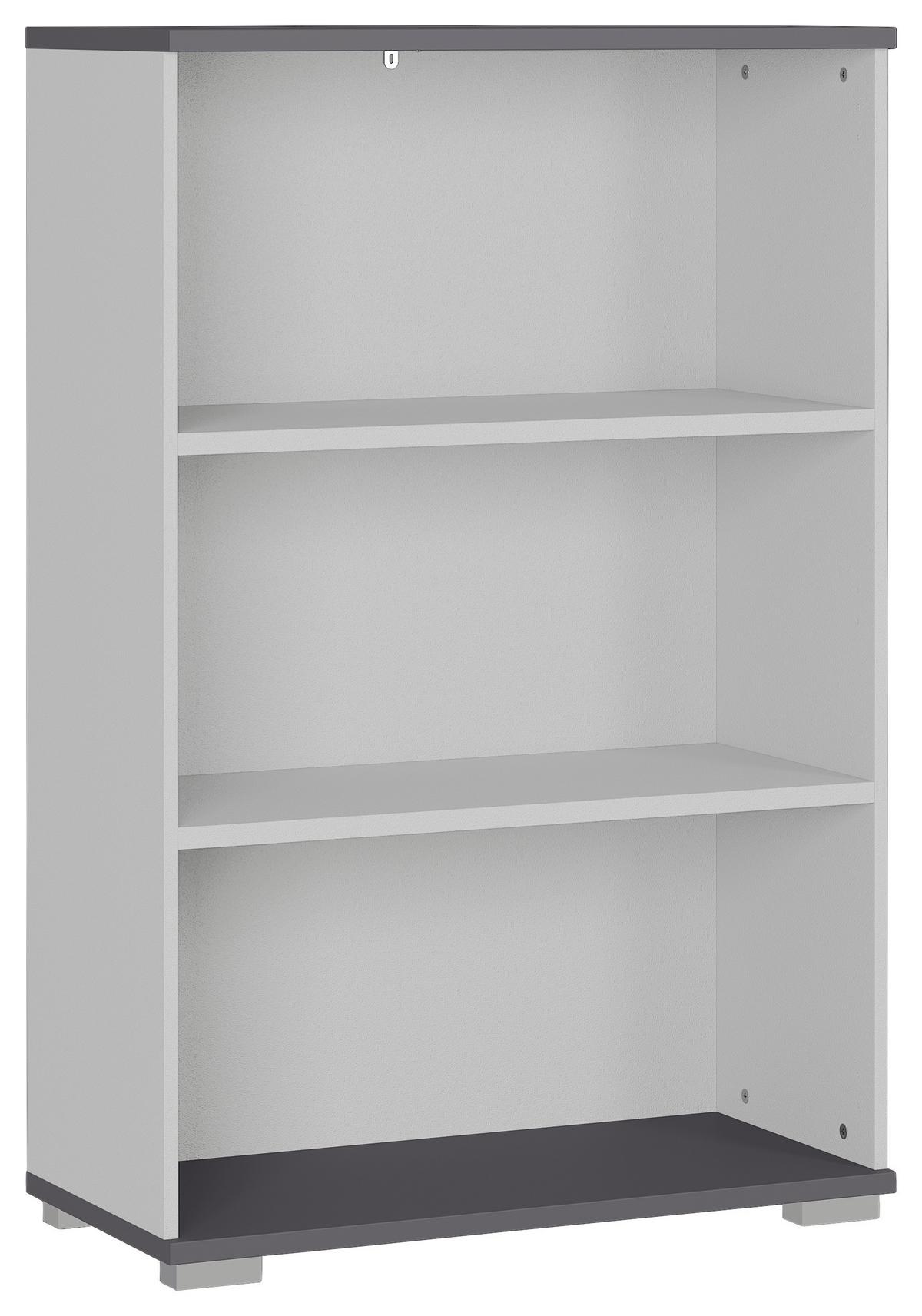 Aktenregal Gw-Profi Graphitfarben/Grau B: 80 cm - Silberfarben/Graphitfarben, KONVENTIONELL, Holzwerkstoff (80/123/40cm) - Germania