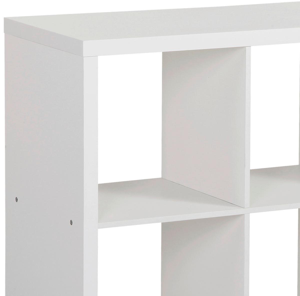 Regal Samy 1 B: 76 cm Weiß - Weiß, MODERN, Holzwerkstoff (76/76/37cm)