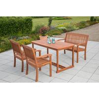 Gartensessel Maracaibo Echtholz Eukalyptusholz - Naturfarben, KONVENTIONELL, Holz (57,5/107/118cm) - Gardenson