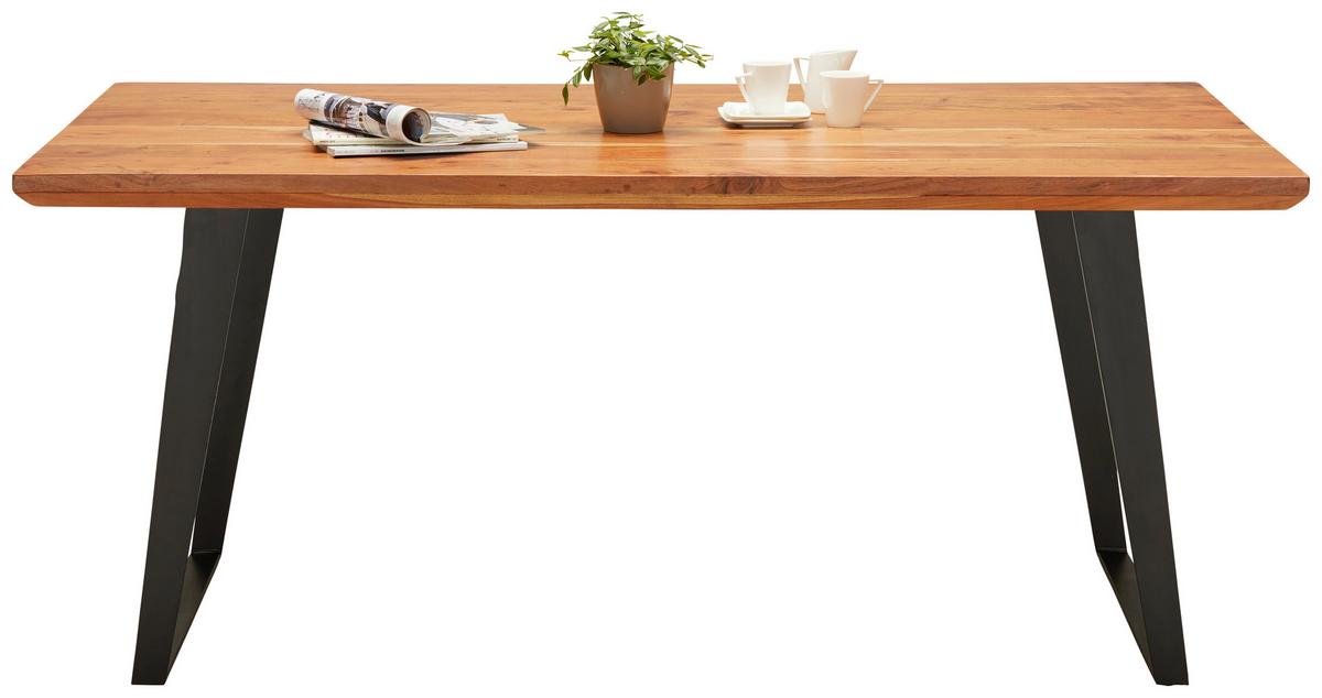 JEDÁLENSKÝ STÔL HERKULES 175 - čierna/farba akácie, Lifestyle, kov/drevo (175/76/90cm)