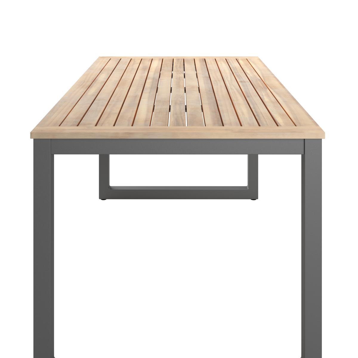 Gartentisch Sven - Grau, MODERN, Holz/Metall (150/85/75cm) - Beldano