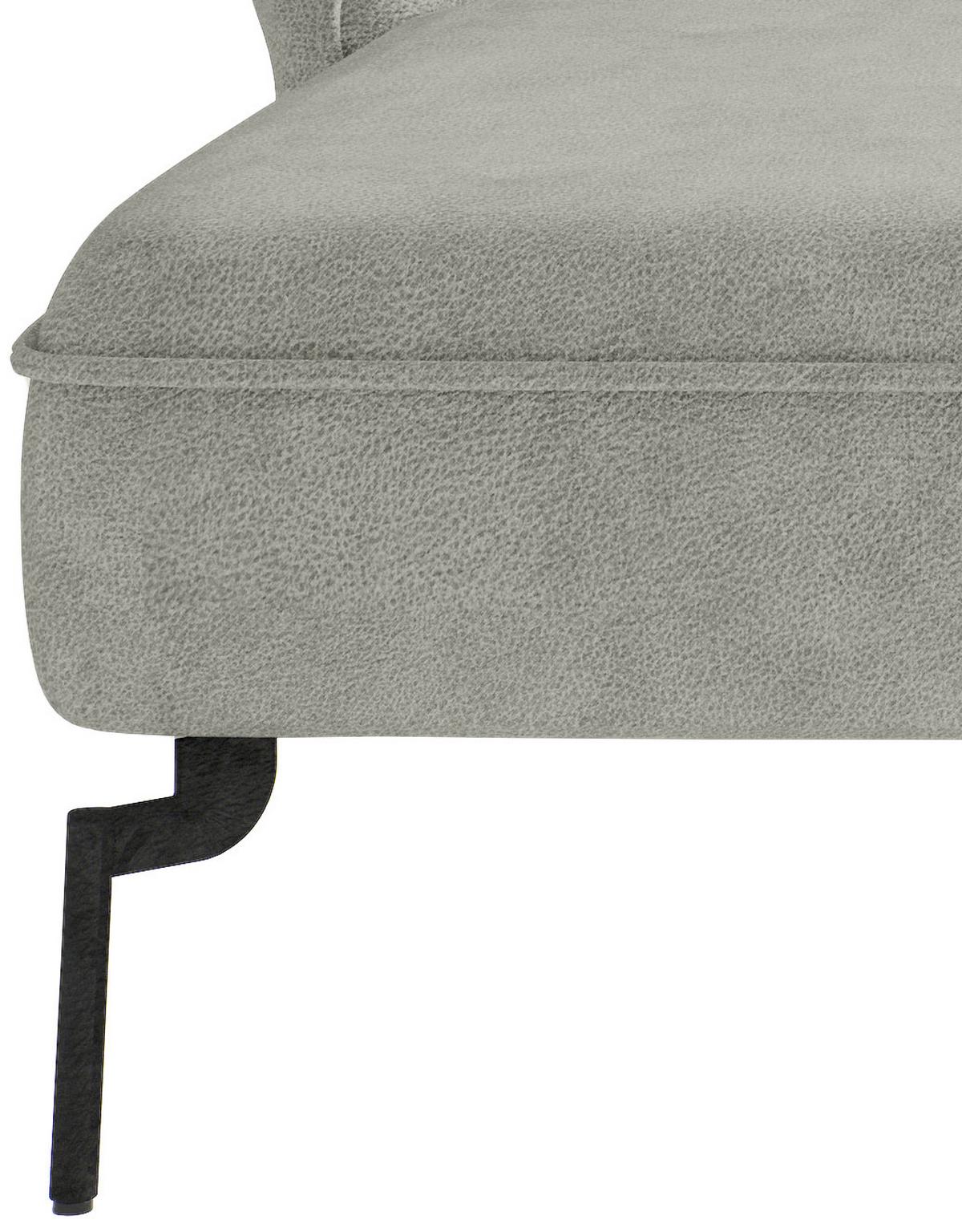 Sitzgarnitur Jakarta - Edelstahlfarben/Hellgrau, Design, Textil (185/265cm) - Livetastic