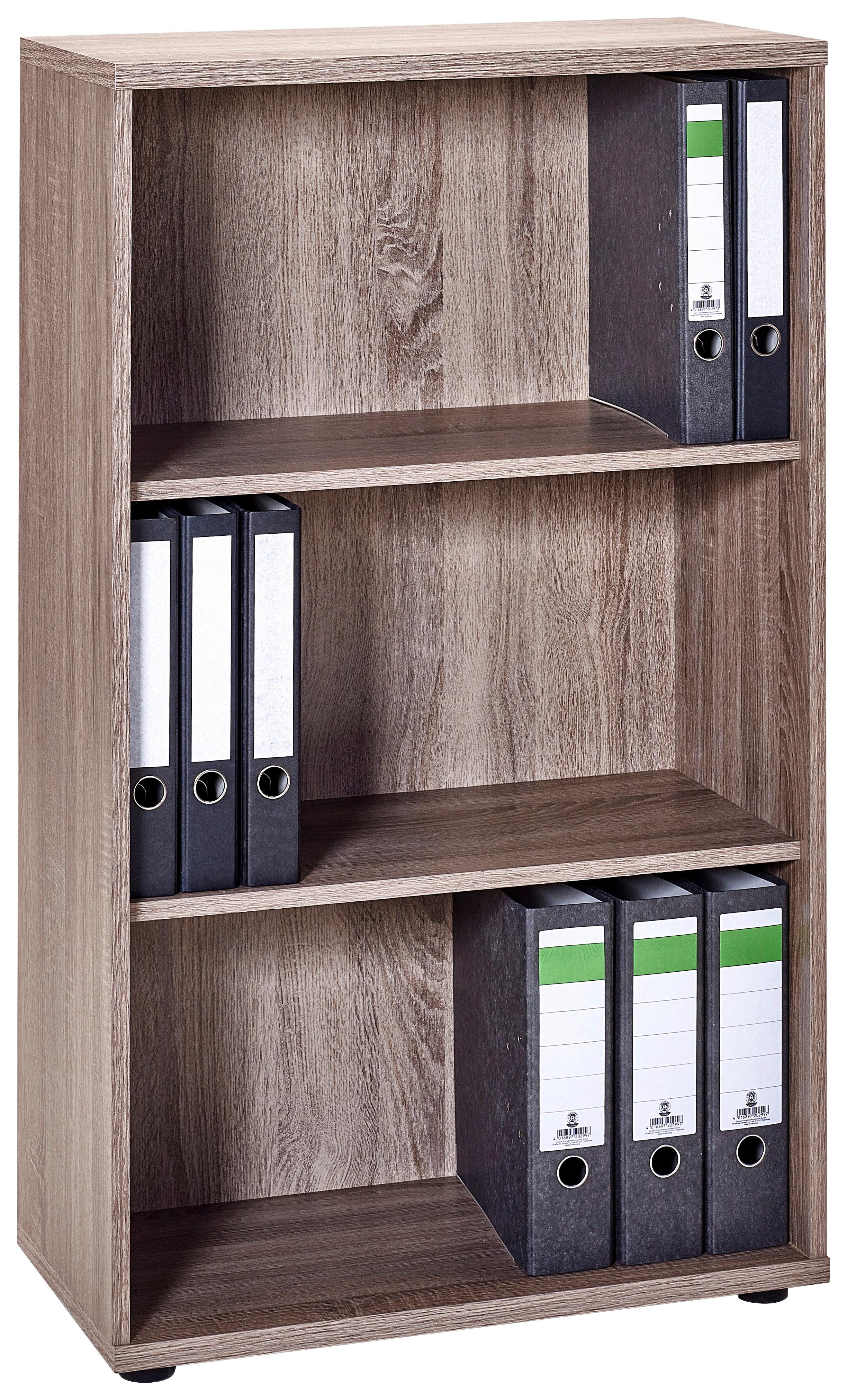 Aktenregal Serie 1200 Eiche Dekor B 65,1 cm - Eichefarben/Schwarz, Basics, Holzwerkstoff (65,1/110,9/34,5cm) - MID.YOU