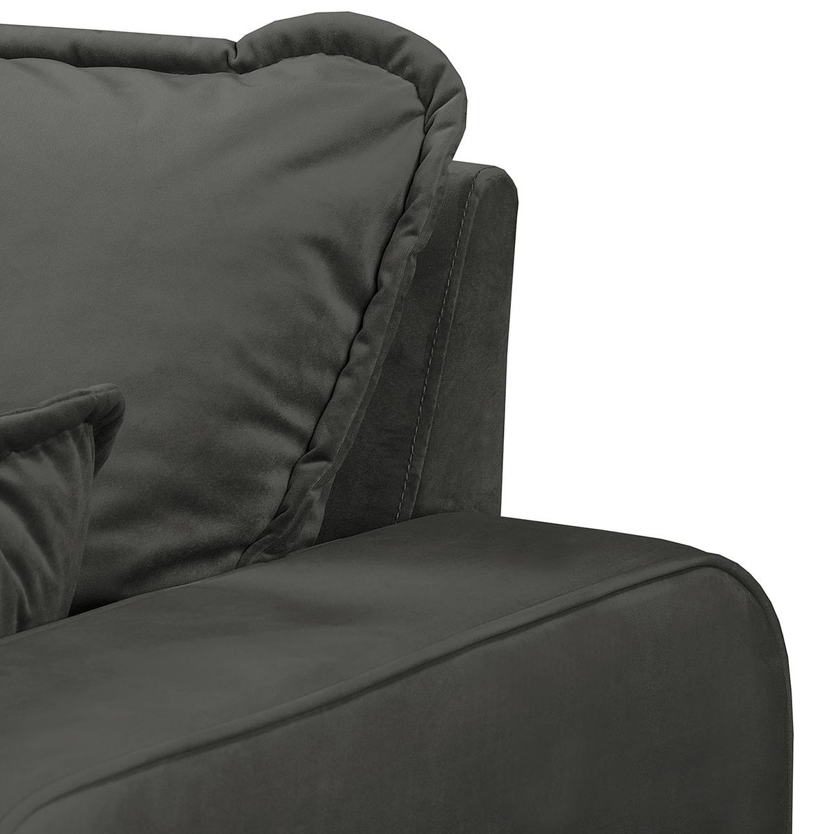 Ecksofa Beata Dunkelgrau S: 150x230 cm - Wengefarben/Dunkelgrau, Design, Textil (150/230cm) - Livetastic