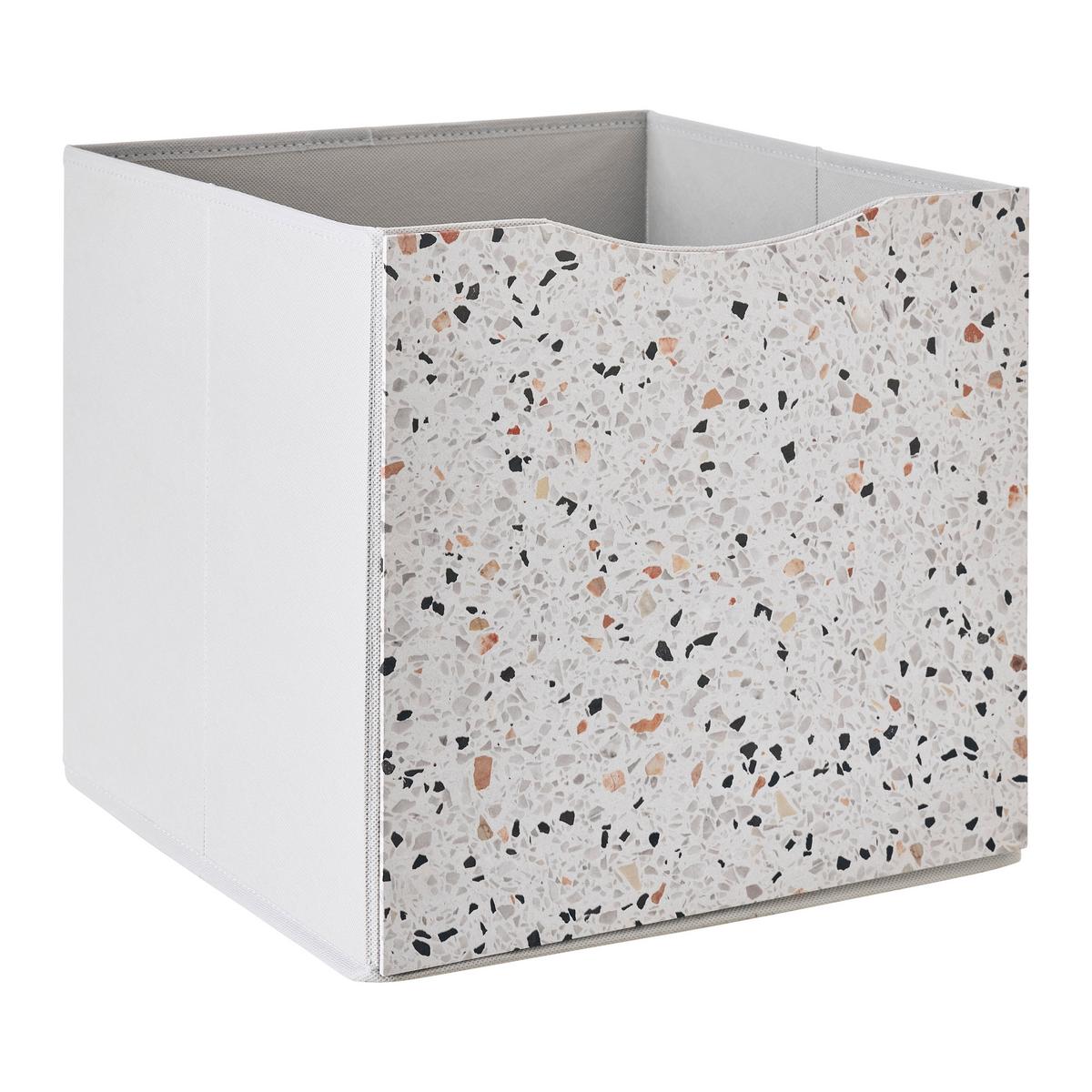 Skládací krabice BETTY - šedá, Konvenční, kompozitní dřevo/textil (33/33/32cm) - Mömax