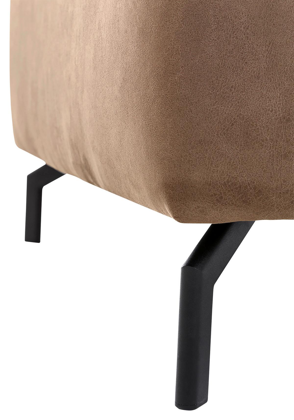 Ecksofa California - Schwarz/Braun, MODERN, Textil (305/233cm) - Trendmanufaktur