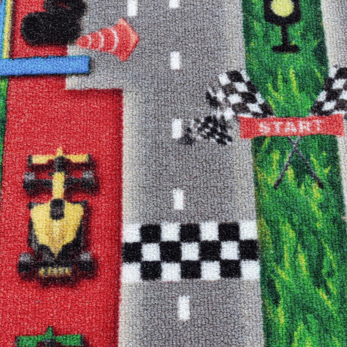 Spielteppich Rennauto/ Straße Rot Play 80x120 cm - Rot, Trend, Textil (80/120cm)