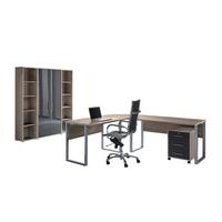 Büro Office Edition Eiche Dekor/anthrazit - Anthrazit Hochglanz/Sonoma Eiche, MODERN, Holzwerkstoff - MID.YOU