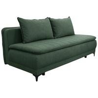Schlafsofa Moliss Grün B: 202 cm - Schwarz/Grün, Basics, Textil (202/98/78cm) - Livetastic