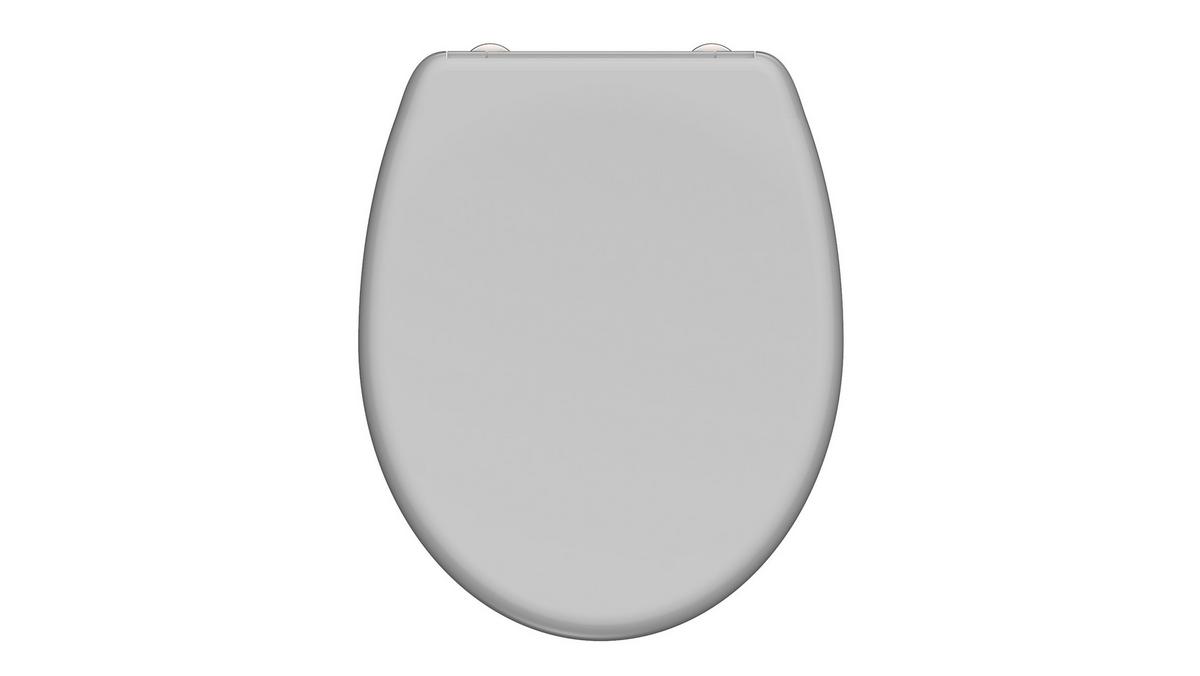 WC sedadlo duroplast šedý - šedá, Konvenční, plast (37,5/5/45cm)