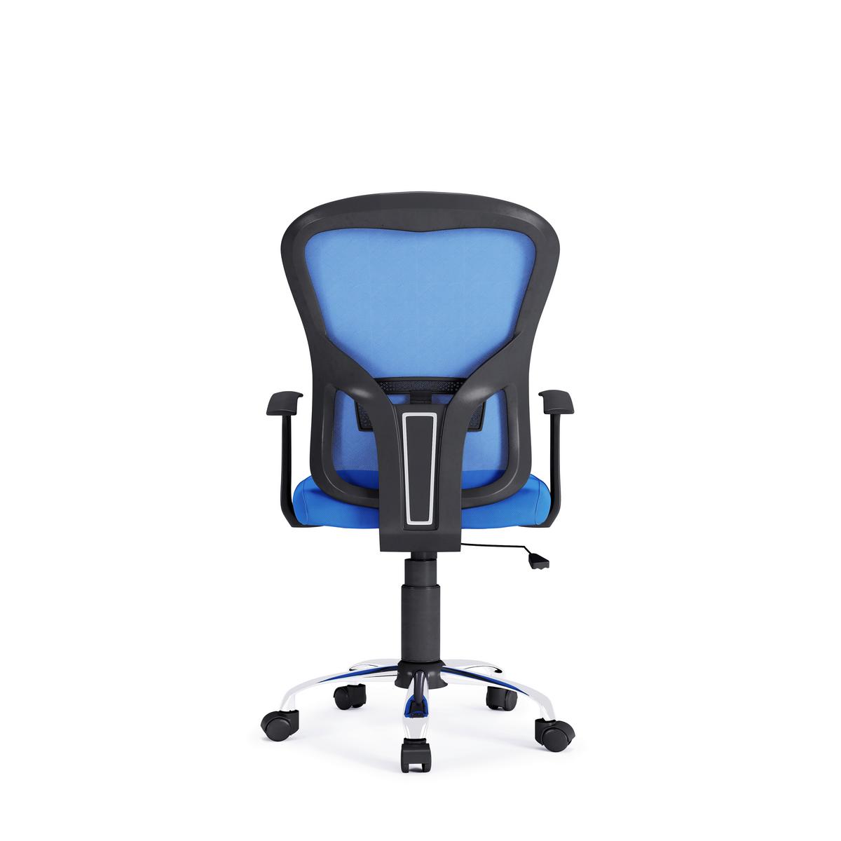 Drehstuhl Tampa Blau B: 62 cm - Blau/Silberfarben, Design, Kunststoff/Textil (62/109/62cm) - MID.YOU