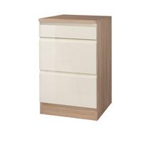 Küchenunterschrank Cardiff 50 cm Creme/Eiche mit Laden - Creme/Sonoma Eiche, Basics, Holzwerkstoff (50/85/60cm) - Held