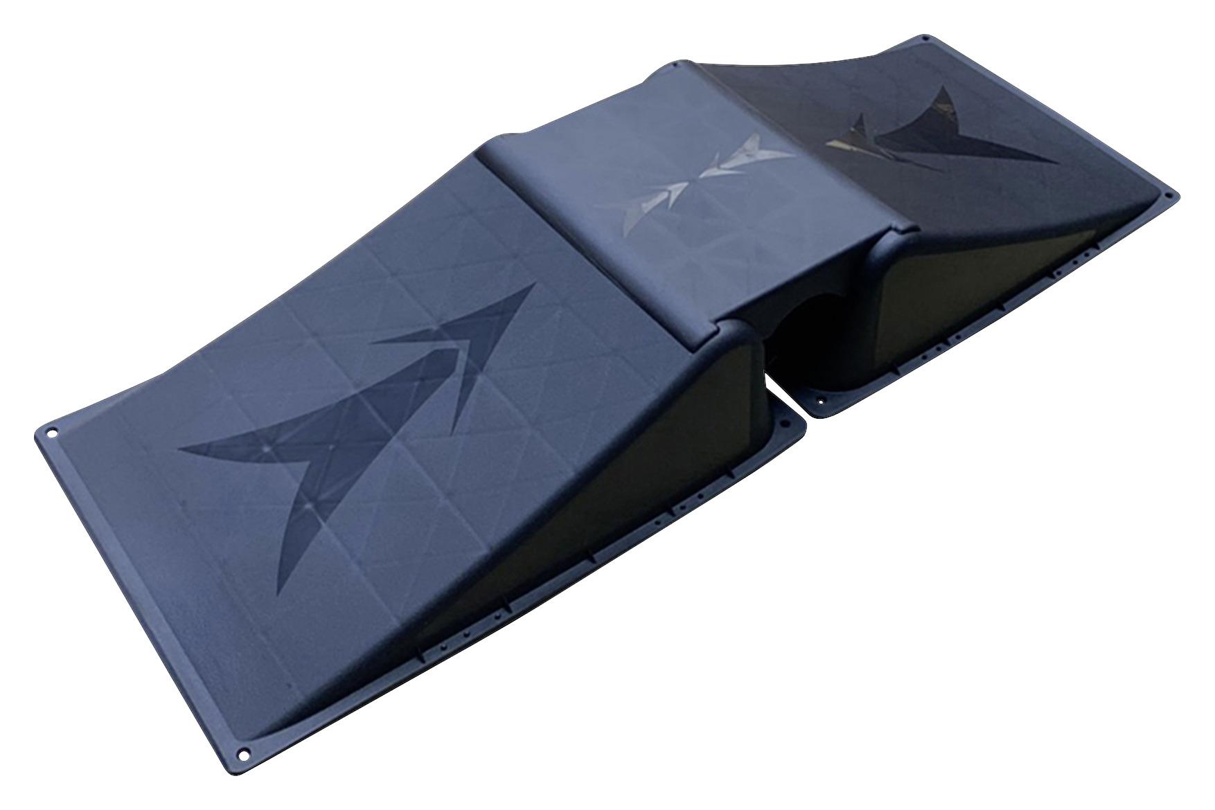 Trickrampe Double für Bmx / Stuntscooter LxBxH 113x39,5x16cm - Schwarz, KONVENTIONELL, Kunststoff (113/39,5/16cm)