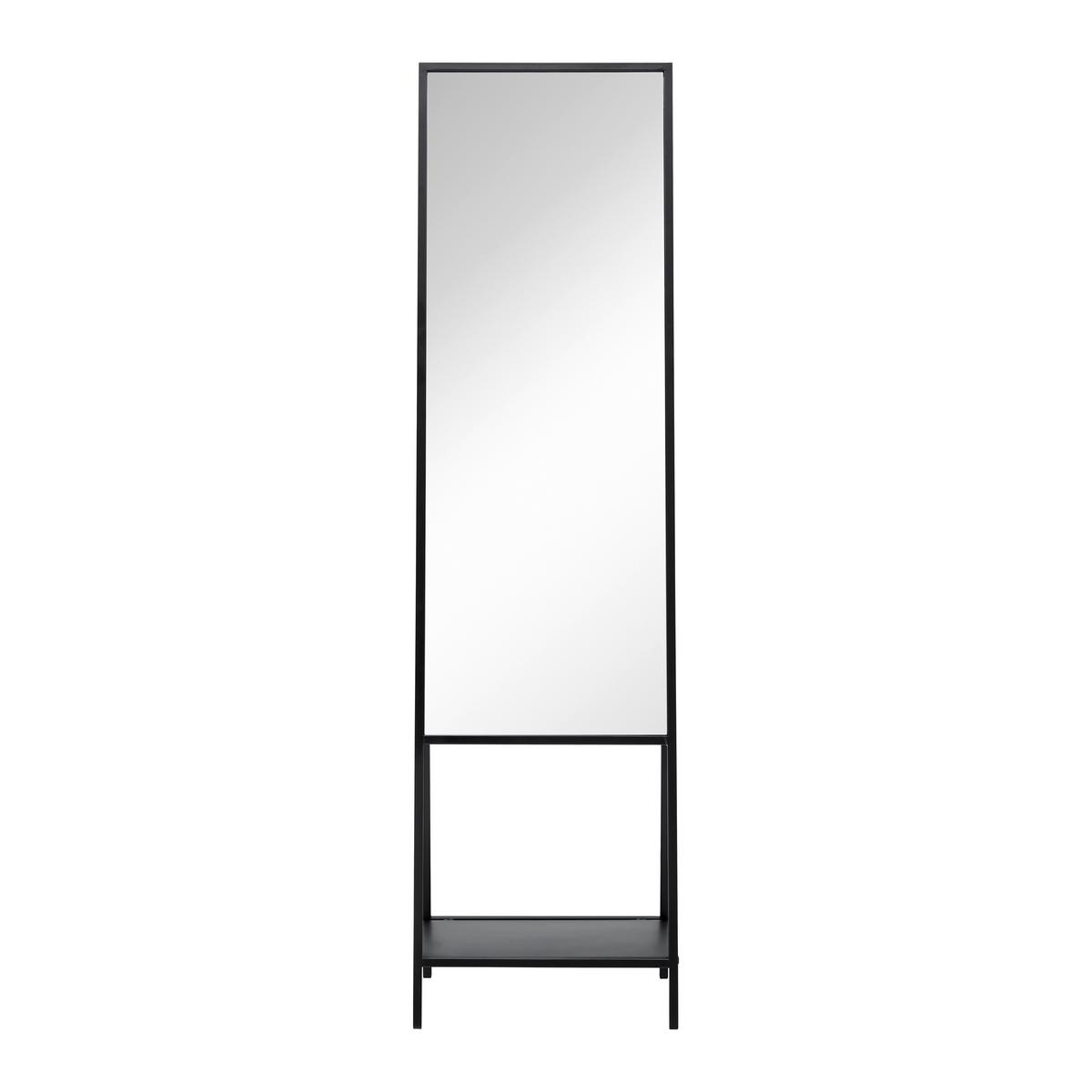 Zrcadlo MILANA - černá, Moderní, kov/sklo (46/171/41cm) - P & B