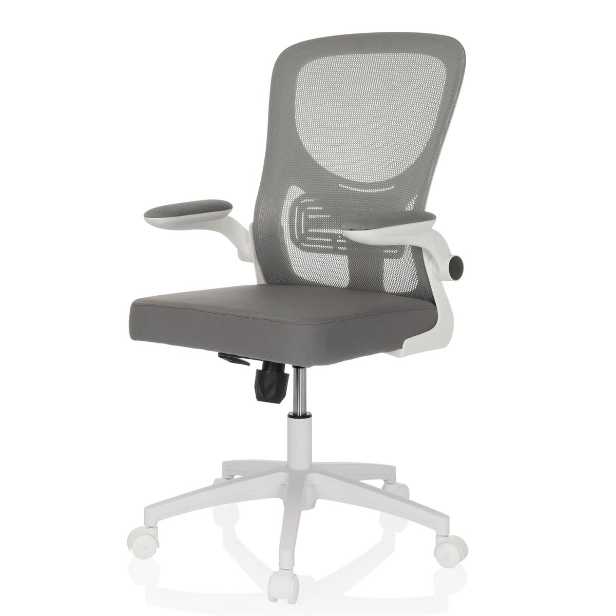 Drehstuhl Grau B: 60 Cm - Grauweiß/Weiß, MODERN, Kunststoff/Textil (60/95-105/54cm) - MID.YOU