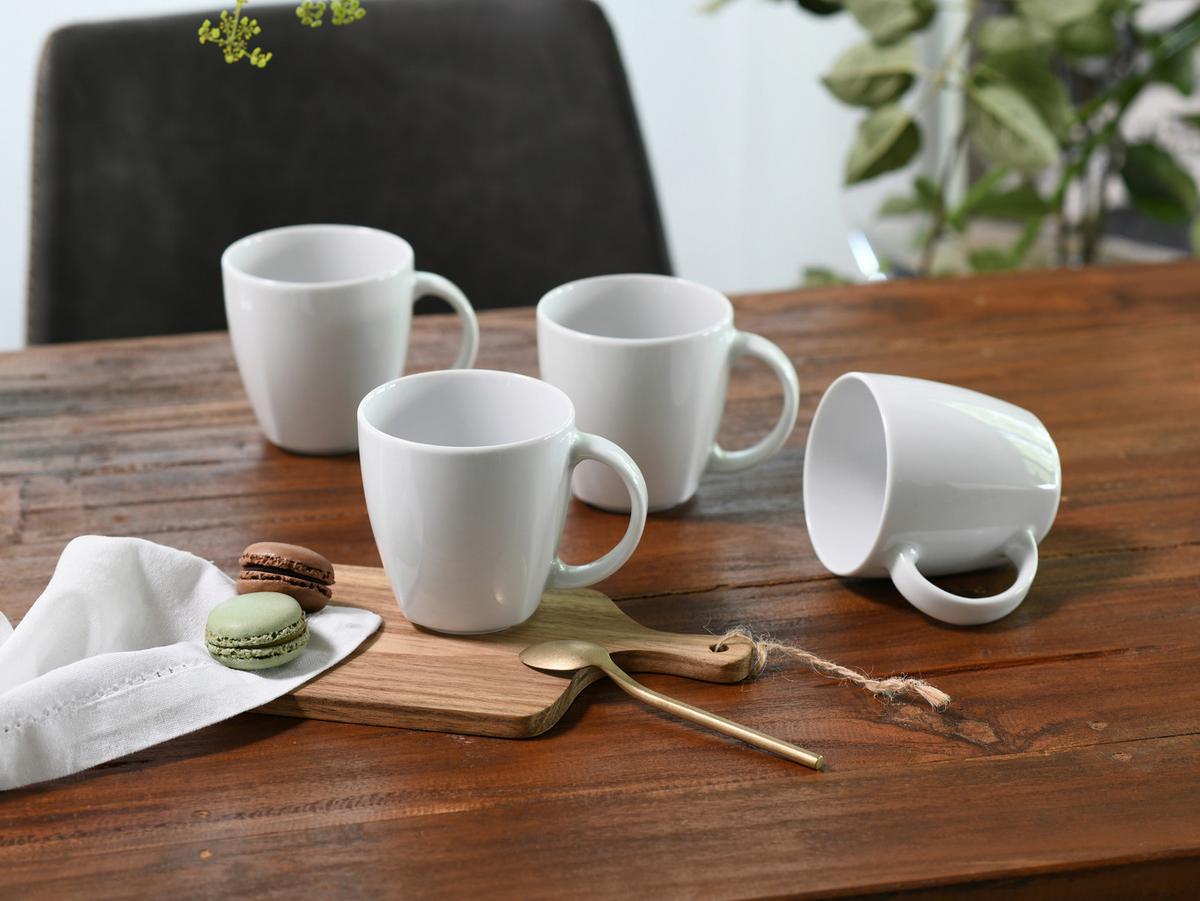 Kaffeebecher Porzellan 300 Ml 6 Stk. Victoria - Weiß, Basics, Keramik - Creatable