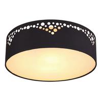 Deckenleuchte Ø 35 cm 2-Flammig - Goldfarben/Opal, Design, Kunststoff/Textil (35/10cm) - Globo