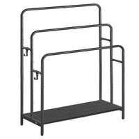 HANDTUCHLEITER BLANKET RACK - Schwarz, MODERN, Holzwerkstoff/Metall (70/101/30cm) - MID.YOU