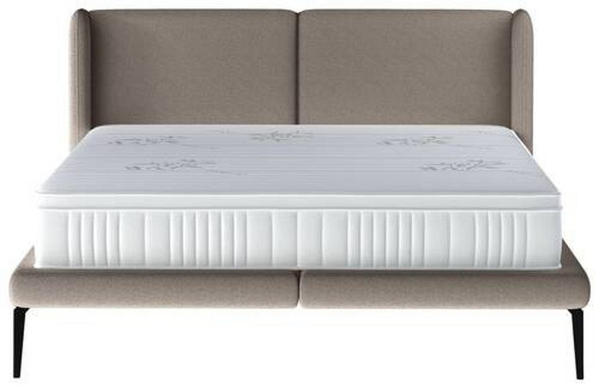 Polsterbett Tessina Now Or Never - Hellgrau/Creme, MODERN, Textil (180/200cm) - Livetastic