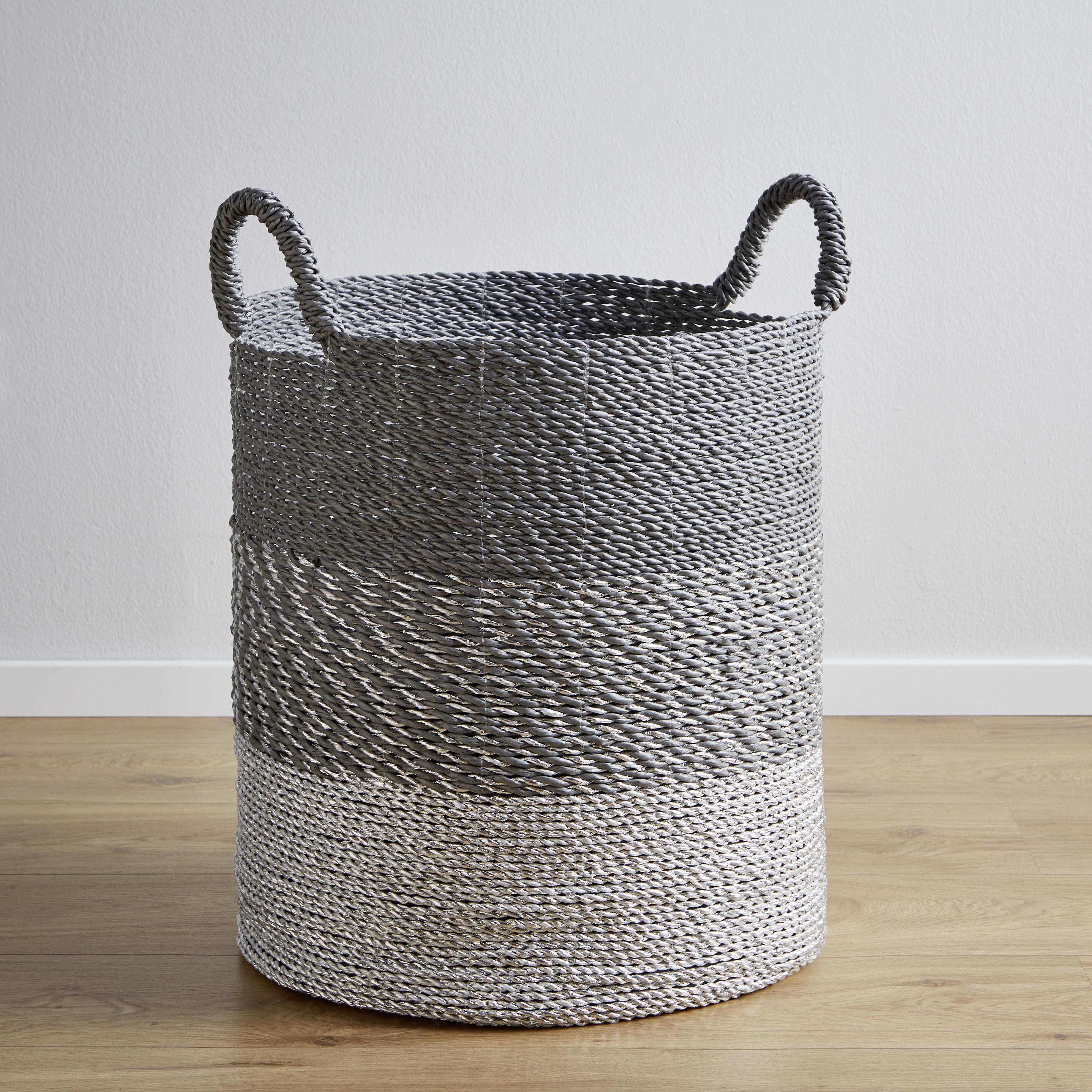 Koš Shannon Výška 47 Cm - šedá, Moderní, plast (41/47cm) - Bessagi Home