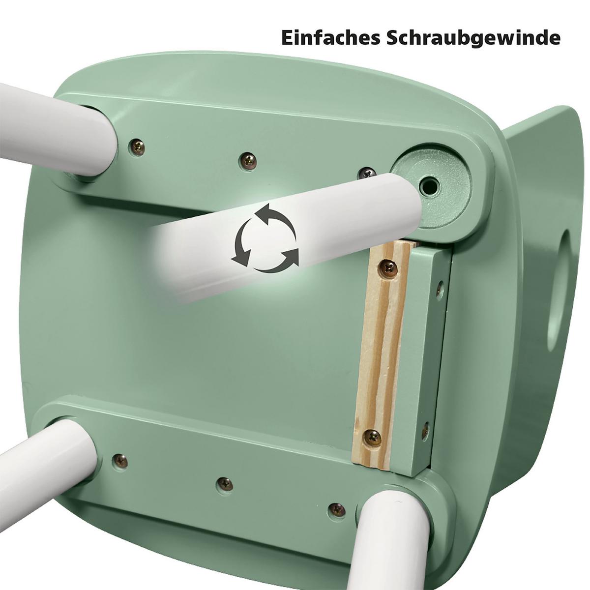 Kindersitzgruppe Weiß, Mintgrün L: 55 Cm - Weiß/Mintgrün, Basics, Holzwerkstoff (55/55/45cm) - Kesper