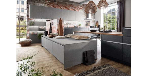Einbauküche Ston Frei Planbar Modern, Grifflos - Eichefarben/Anthrazit, MODERN, Holzwerkstoff - Vertico