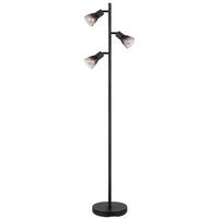 Stehleuchte Exkl. 3xe14, 25w - Klar/Schwarz, Design, Glas/Metall (30/22/161cm) - Globo