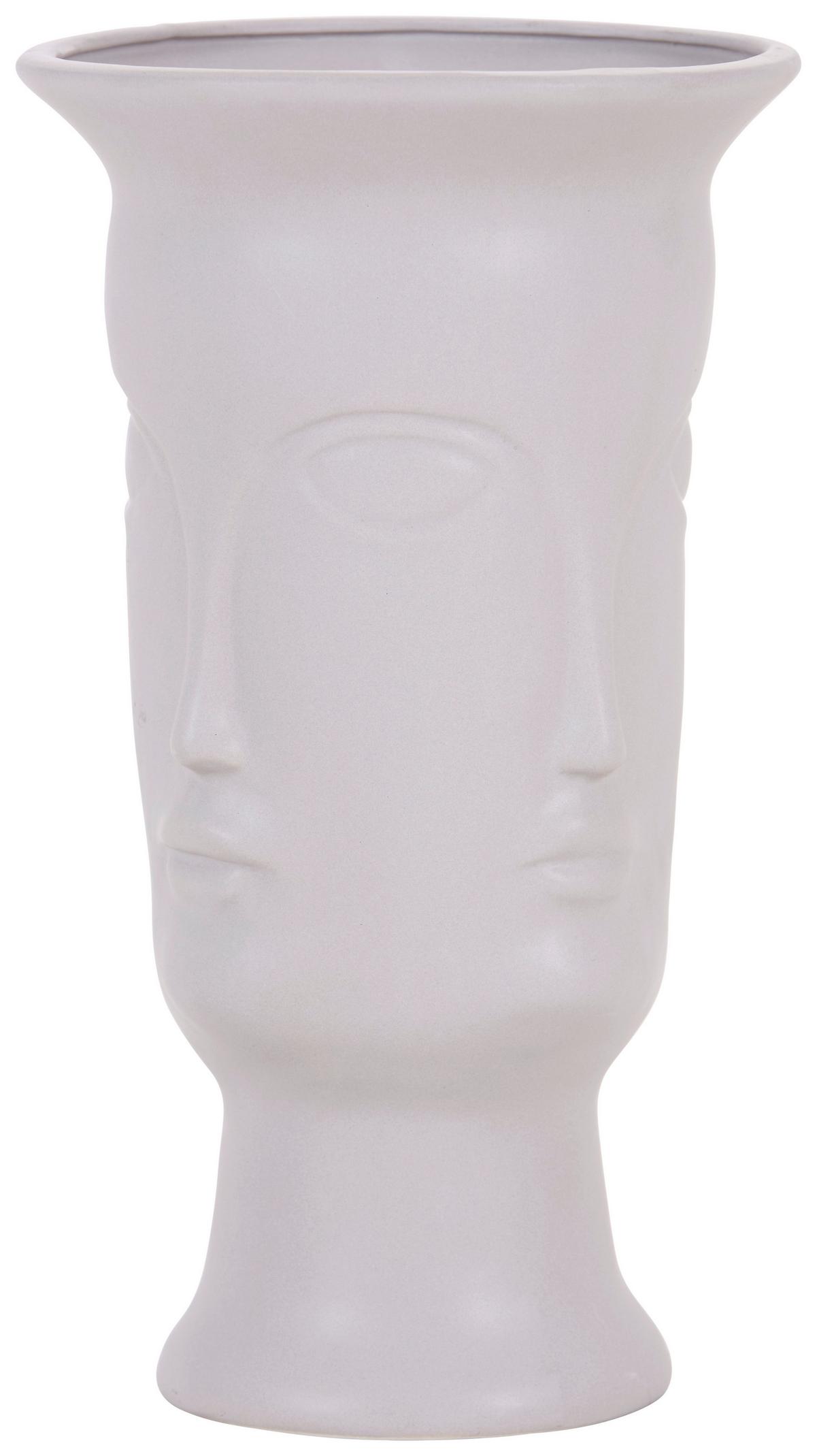 Vase Herodes Porzellan Grau H: 35 cm - Grau, MODERN, Keramik (19,8/35cm) - Luca Bessoni