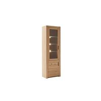 Vitrine Prag - Eichefarben, Design, Glas/Holz (66/203/37cm) - Livetastic