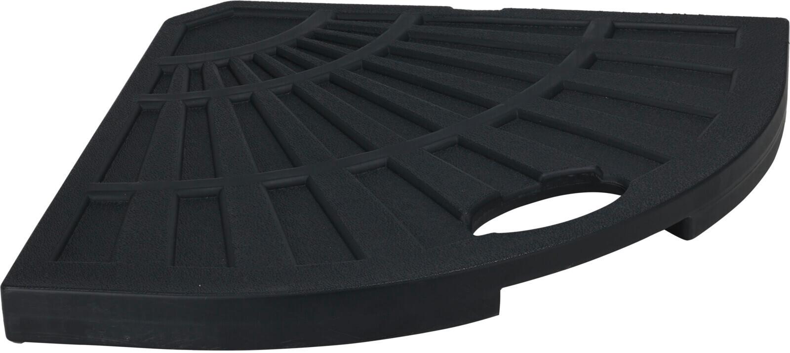 Beschwerungsplatte 1 Stk. für Schirmständer - Schwarz, Basics, Stein (51,5/5,5/51,5cm)