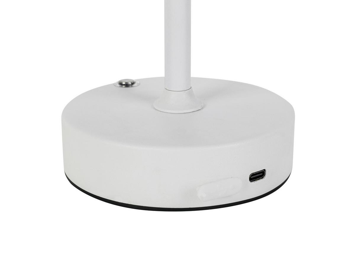 NABÍJATEĽNÁ STOLNÁ LAMPA JUMI - biela, Modern, plast (12/20cm) - Mömax