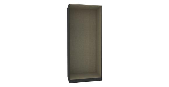 Drehtürenschrank Mit Spiegel 91cm Unit Anthrazit - Anthrazit, MODERN, Holzwerkstoff (91,1/210/58,3cm) - Ondega