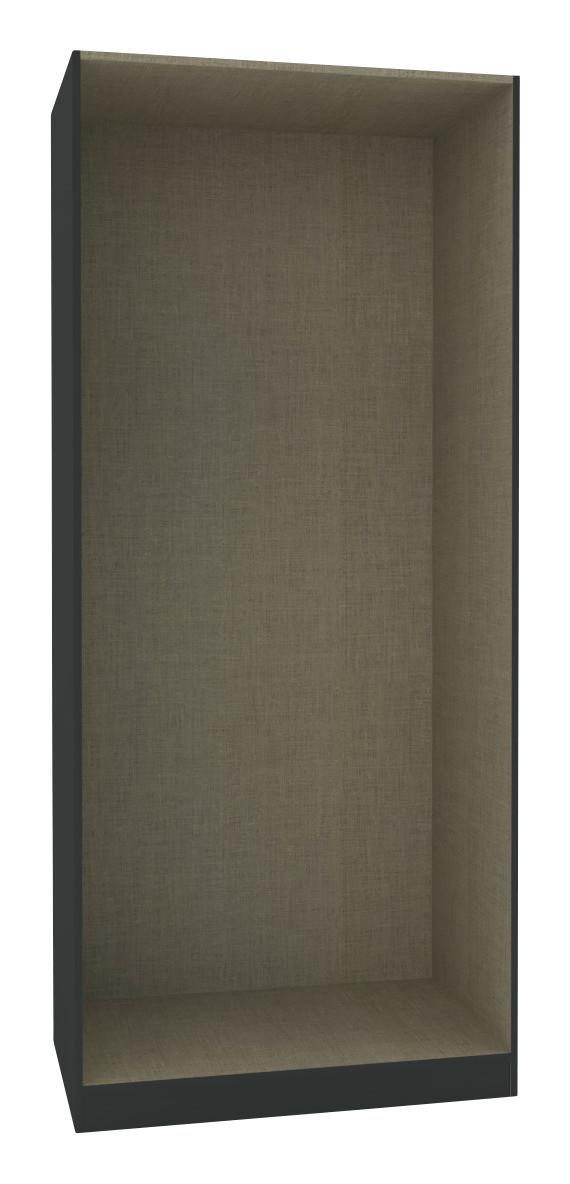 Korpus Šatníkovej Skrine Unit - antracitová, Moderný, kompozitné drevo (91,1/210/56,5cm) - Ondega