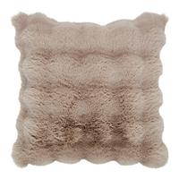 Kožušinový vankúš Bella, 45/45cm, sivohnedá - taupe, Modern, textil (45/45cm) - Premium Living