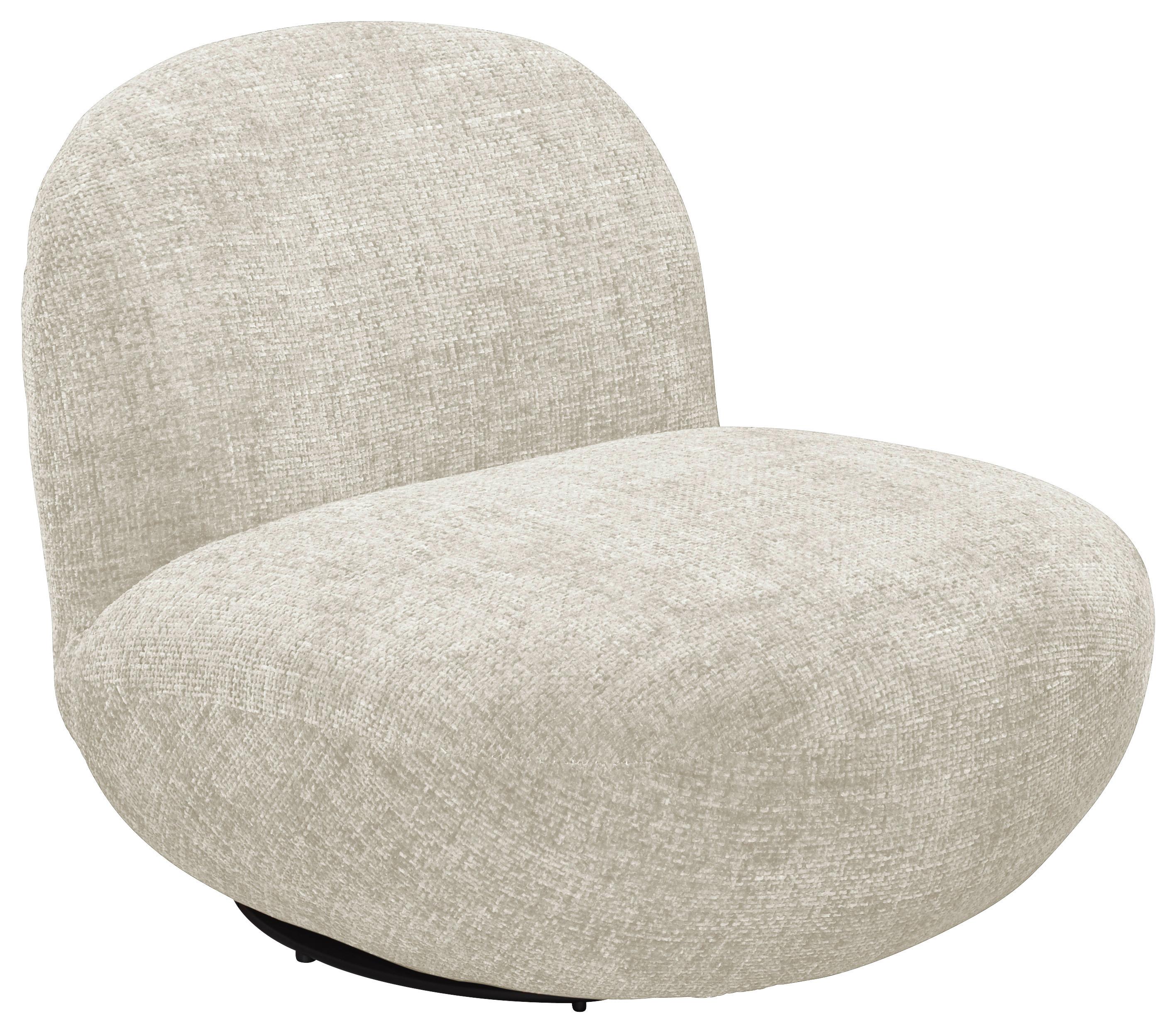 Sessel Chris Beige B: 85 cm - Beige/Schwarz, MODERN, Textil (85/70/99cm) - MID.YOU