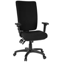 Bürostuhl Zenit High Schwarz Bis 120 Kg - Schwarz, Basics, Kunststoff/Textil (56/130/45cm) - MID.YOU
