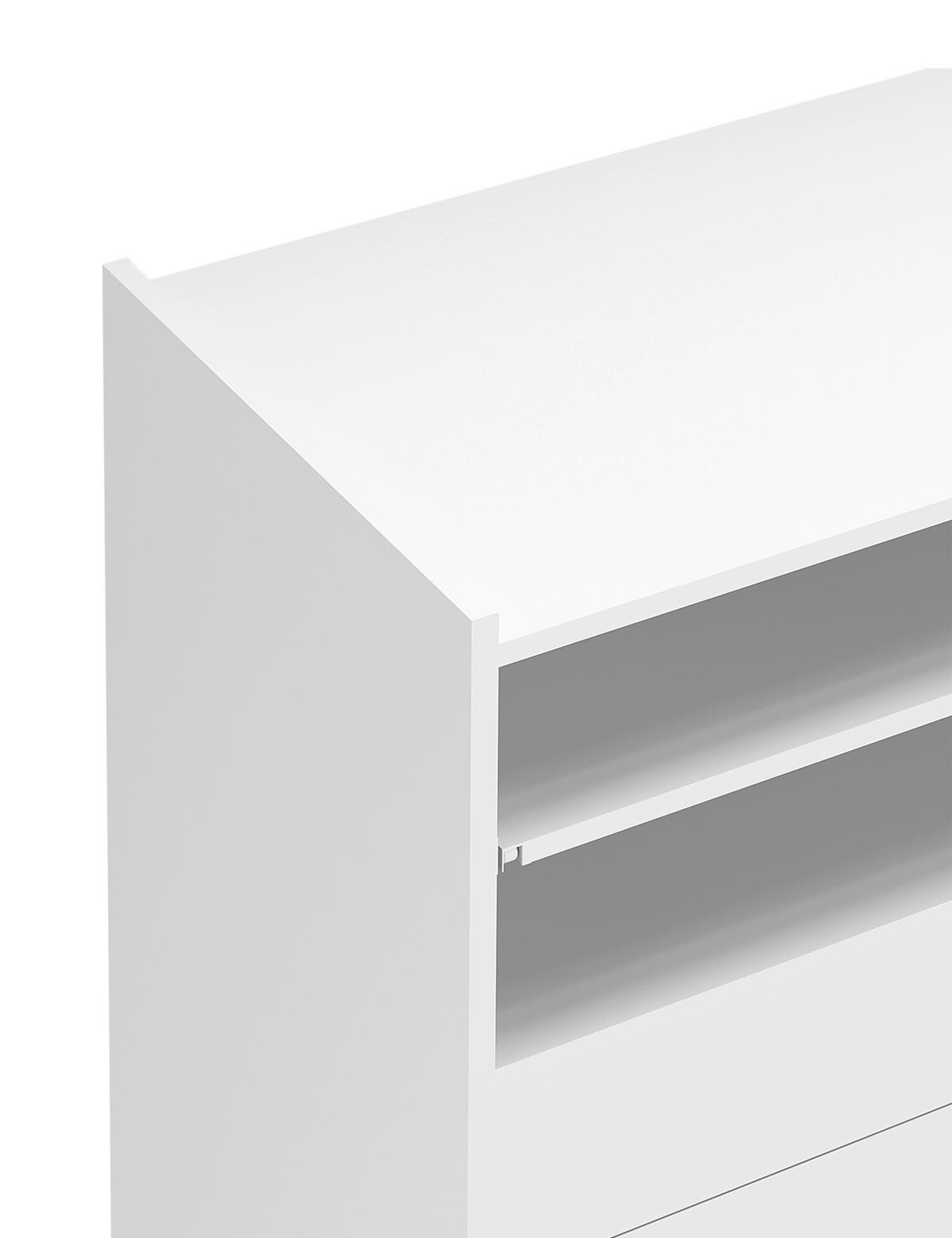 Servierwagen Kiola Weiß B: 59 cm - Weiß, Basics, Holzwerkstoff/Kunststoff (59/92/40cm) - MID.YOU