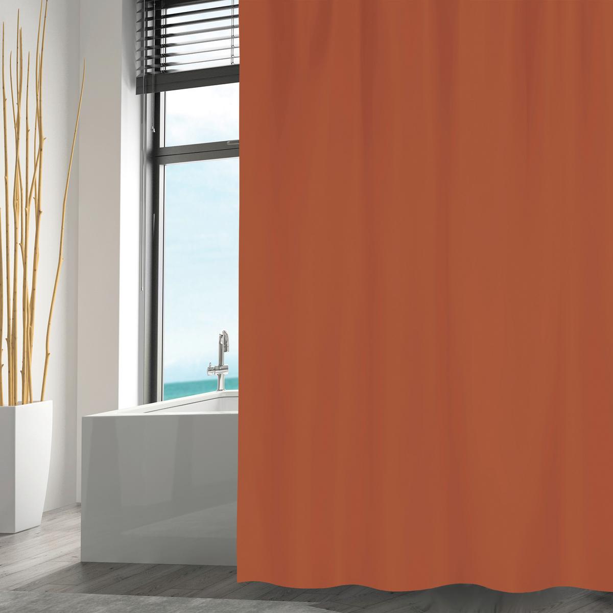DUSCHVORHANG Terrakotta 180x200 cm - Terracotta, Basics, Textil (180/200cm) - MSV